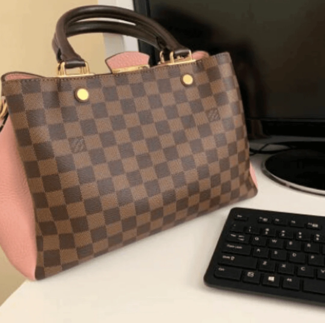 95新 LouisVuitton/路易威登 lv棋盘格手提包