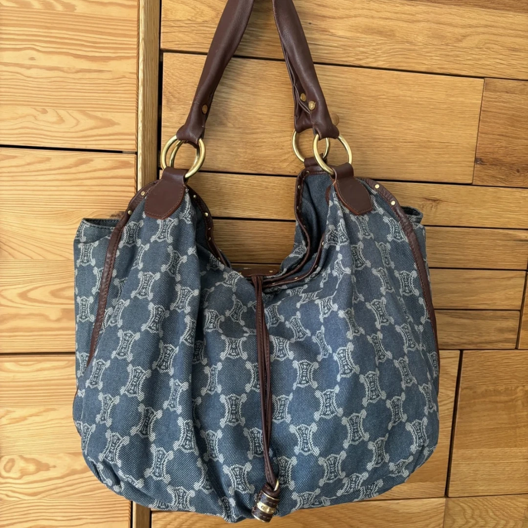 95新 Celine/思琳 Celine牛仔单肩托特