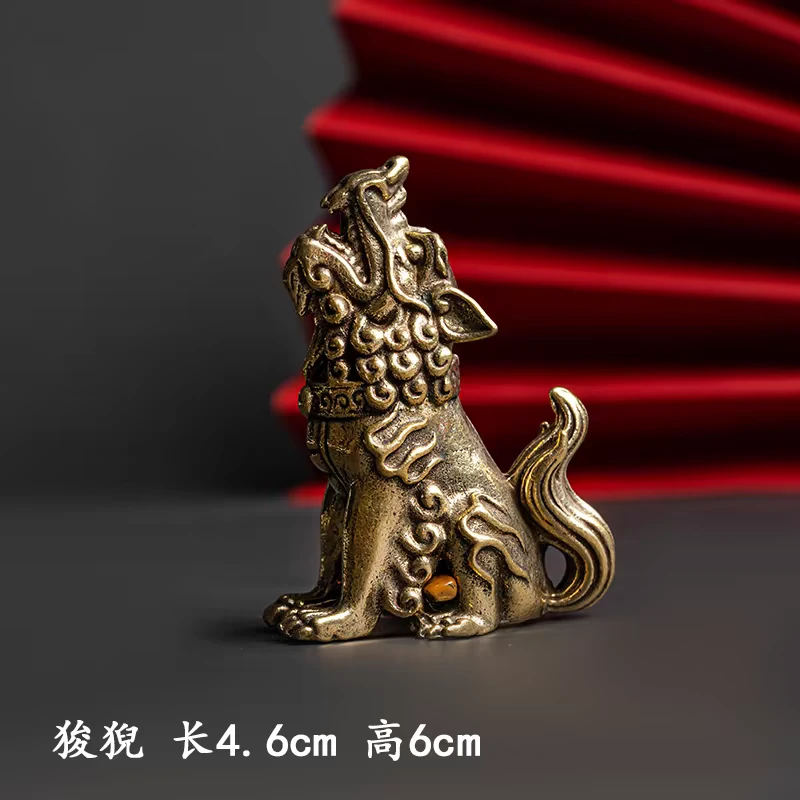 A067 创意个性茶道书房摆件铜摆件手工