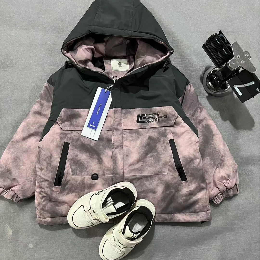 男童外套秋冬款2024新款夹棉秋潮酷男孩衣服潮