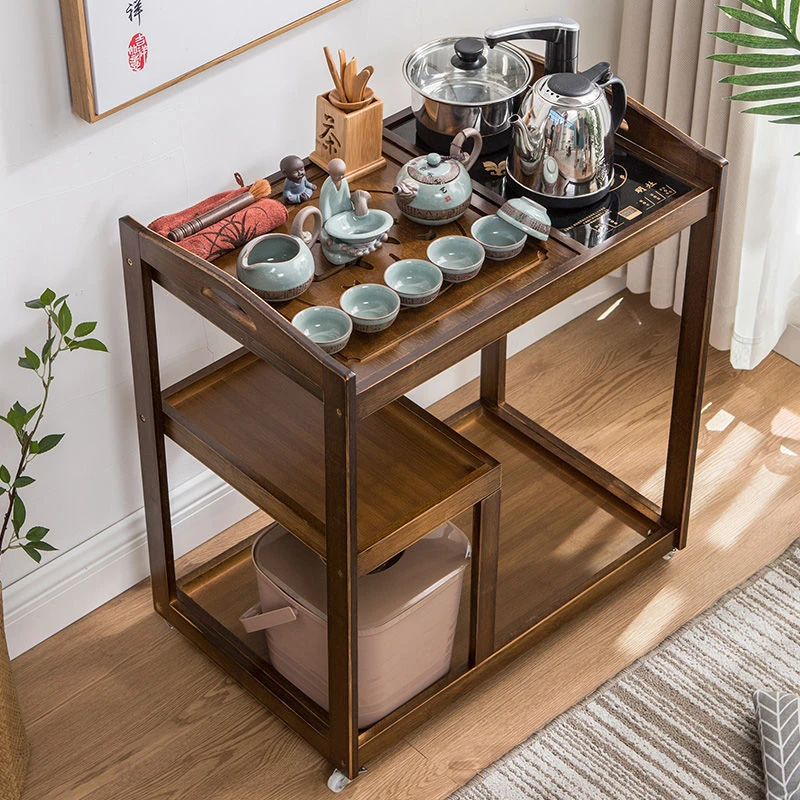 移动茶车茶桌家用客厅茶水柜多功能上水一体茶盘套装现代简约茶具