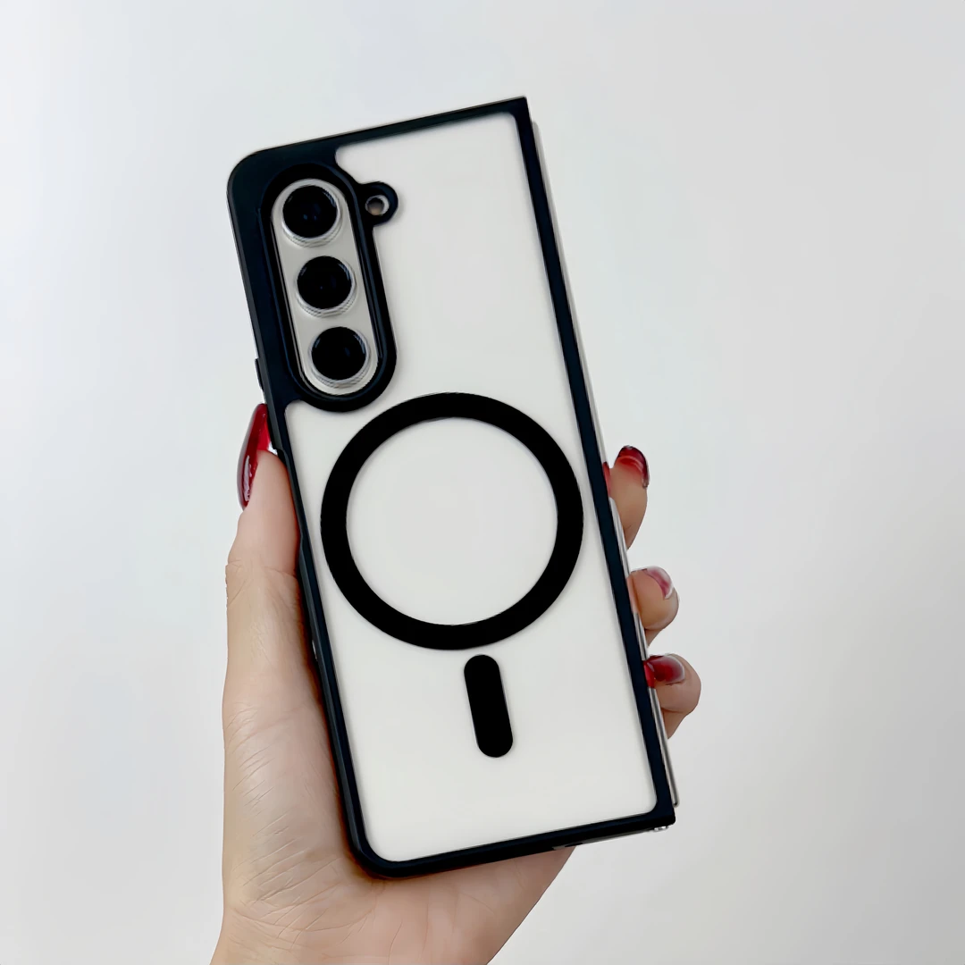 三星Fold5折叠屏硅胶软边壳Fold4无线磁吸充电保护套w24肤感高透