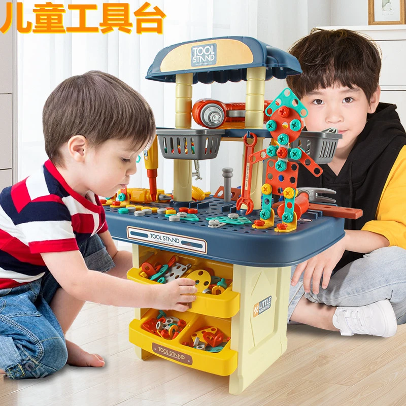 工具箱玩具套装过家家电钻维修理台拧螺丝益智多功能拆装男孩