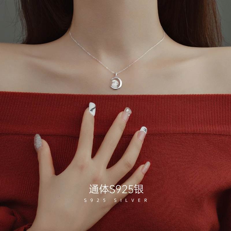 金美澳 坠链均925银玻璃 兔子ins风项链锁骨链礼物2025年火爆网红