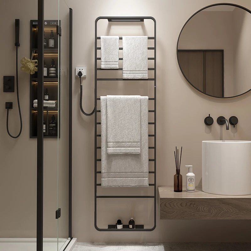 智能电加热毛巾晾晒架多层浴巾烘干架回南天除潮收纳神器置物挂架