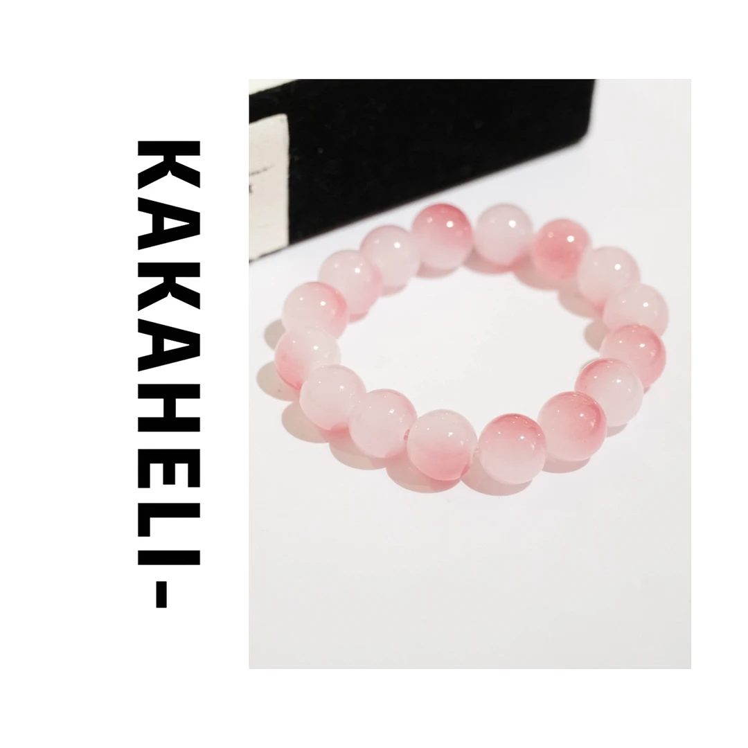 铜合金手链 可爱腮红粉色手链KK2137