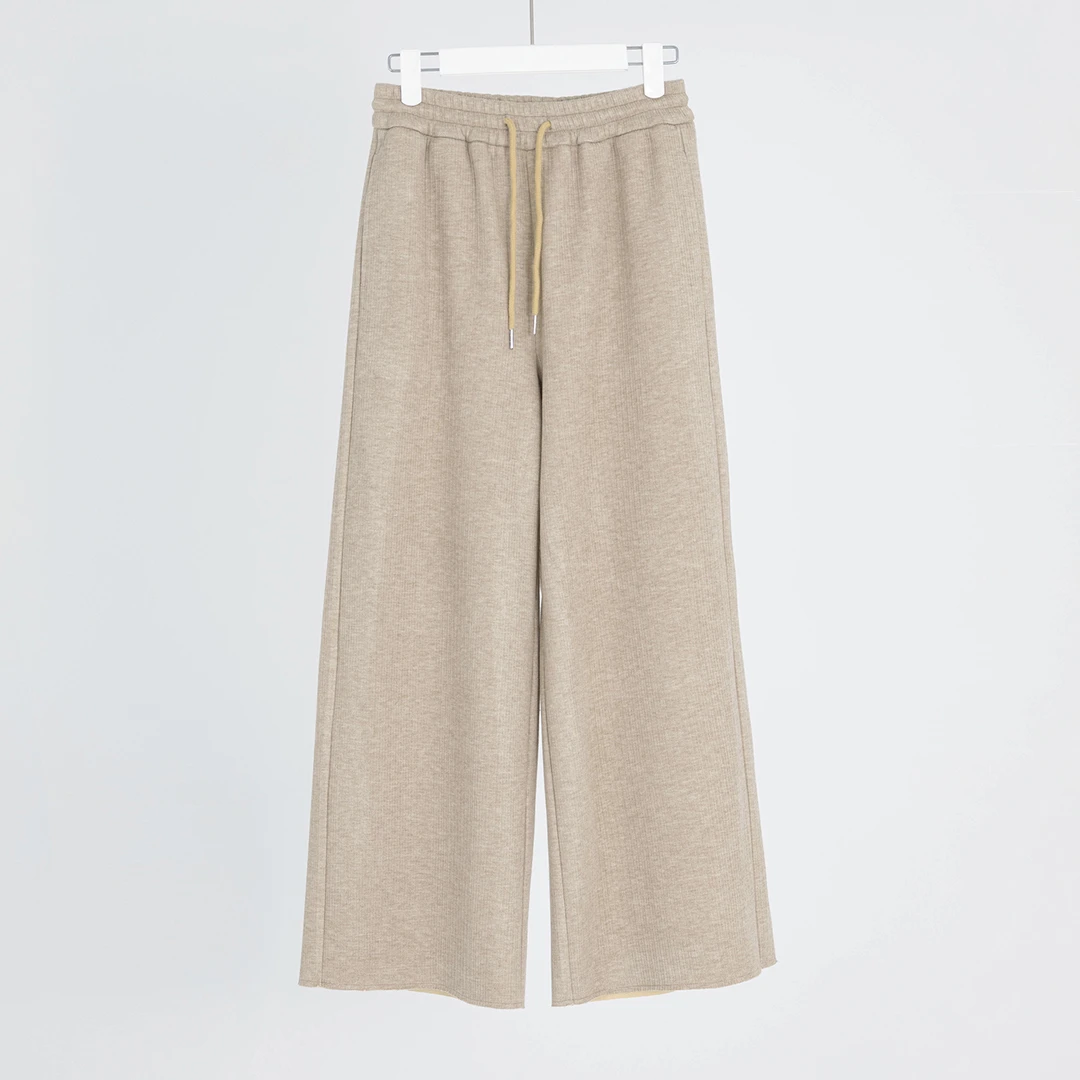 （几里）川褶-气质复古蛋糕色简约时尚休闲裤 裤长97 116301