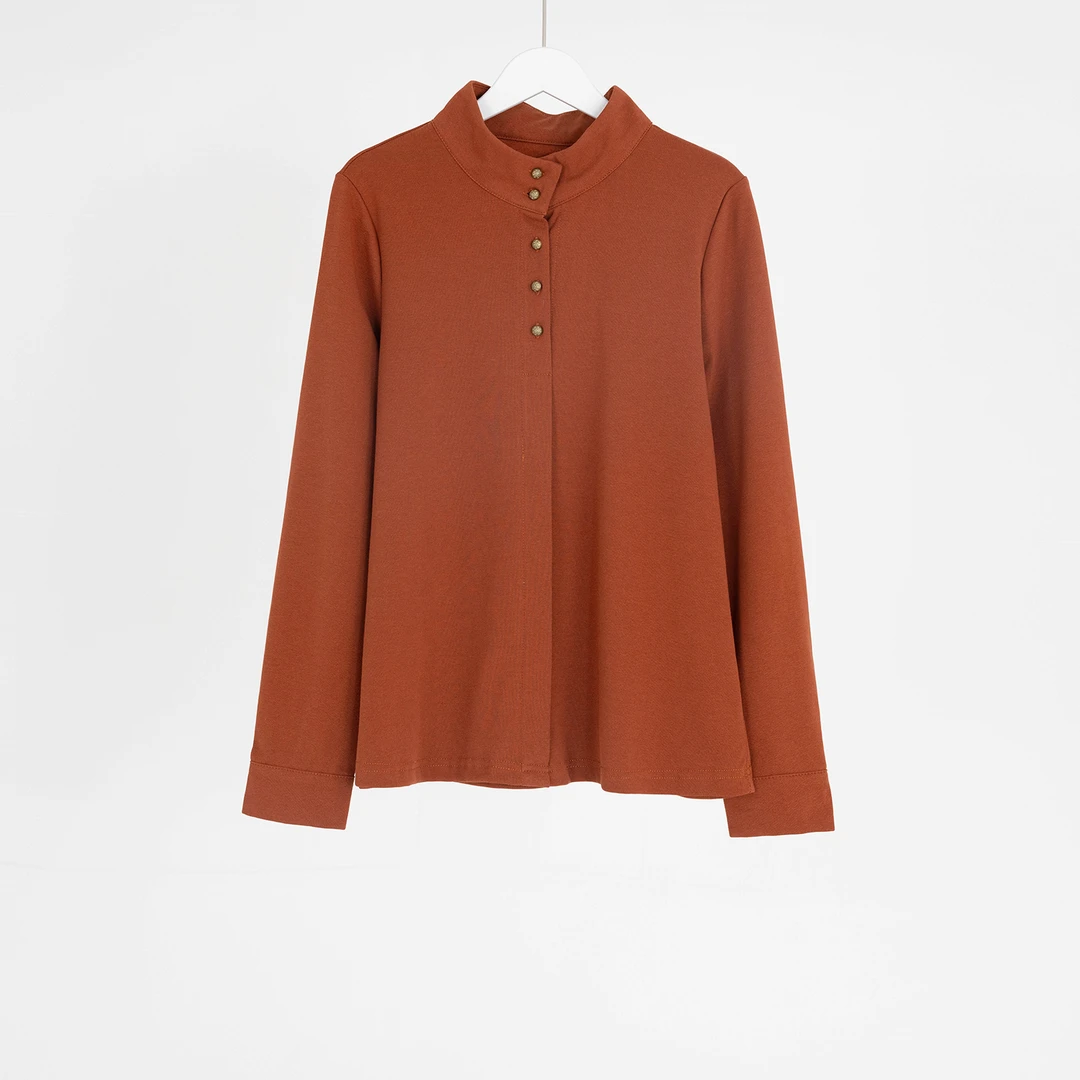 （几里）气质宽松设计感长袖打底T恤 衣长64 胸围102 1010948