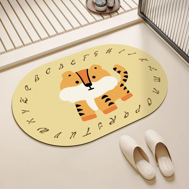 硅藻泥软浴室垫地垫洗手间垫子吸水防滑速于卫生间门口厕所小地毯