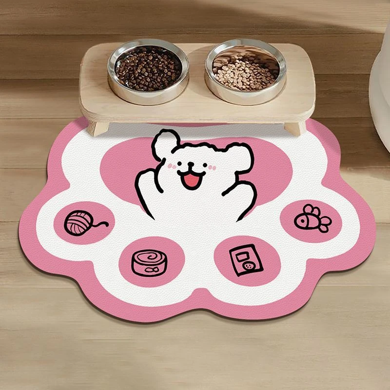 卡通小狗宠物垫猫餐具垫耐脏吸水易打理可防抓防滑狗加厚垫宠物垫