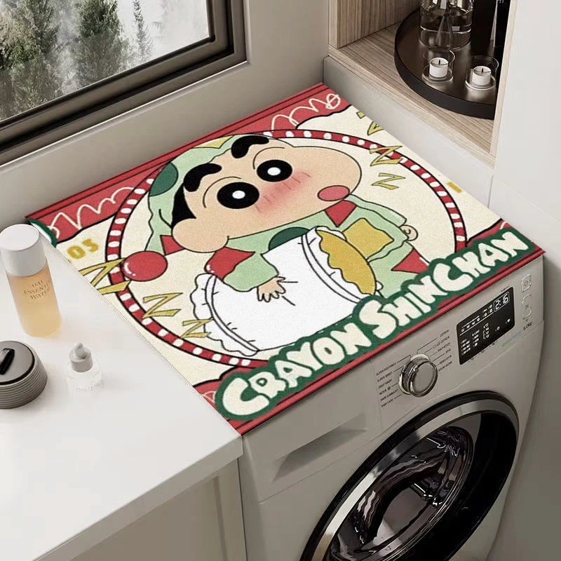 卡通可爱冰箱硅藻泥女孩垫床头柜速干垫子吸水防尘滚筒洗衣机盖垫