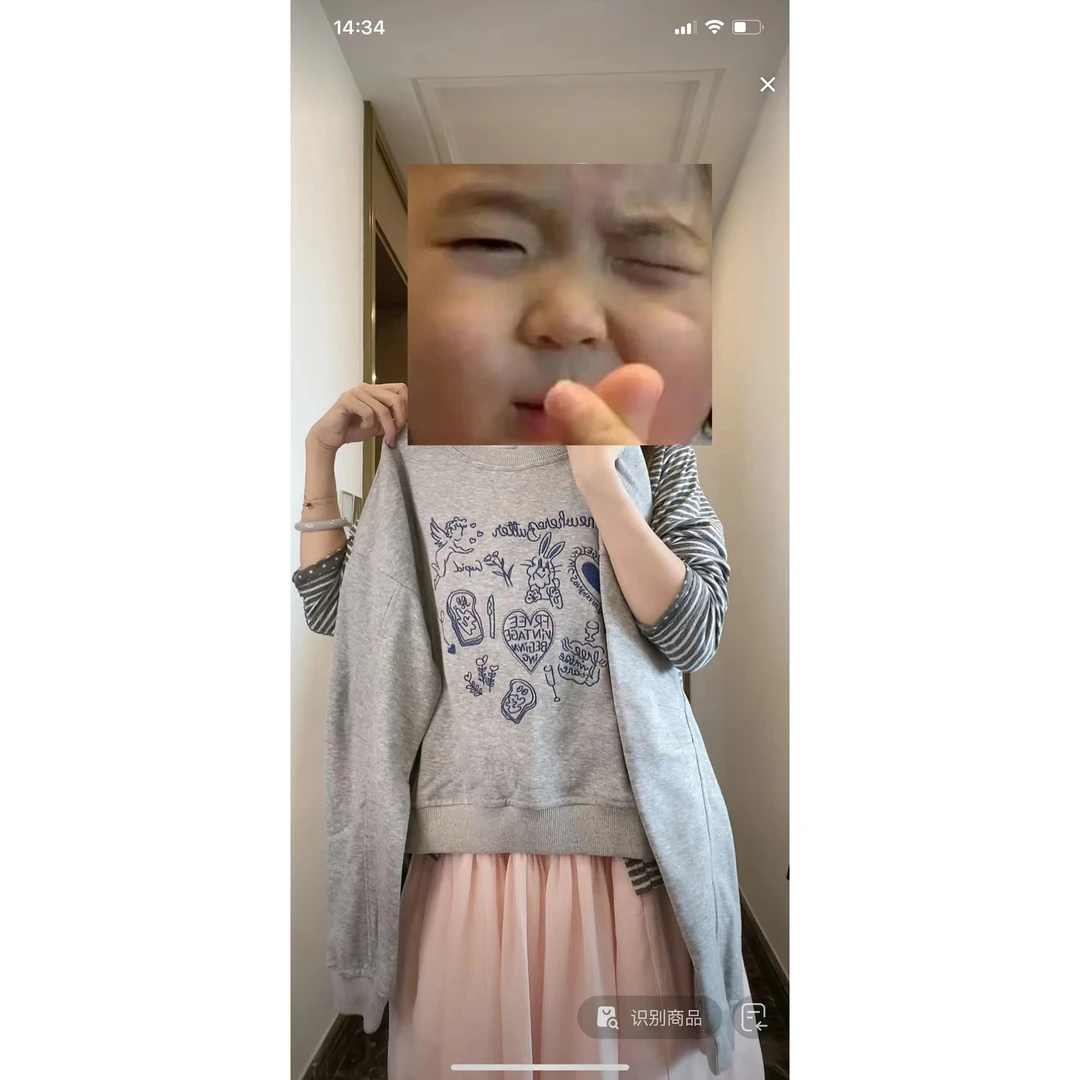 【天使和兔子】春季可爱图案卫衣-WY23