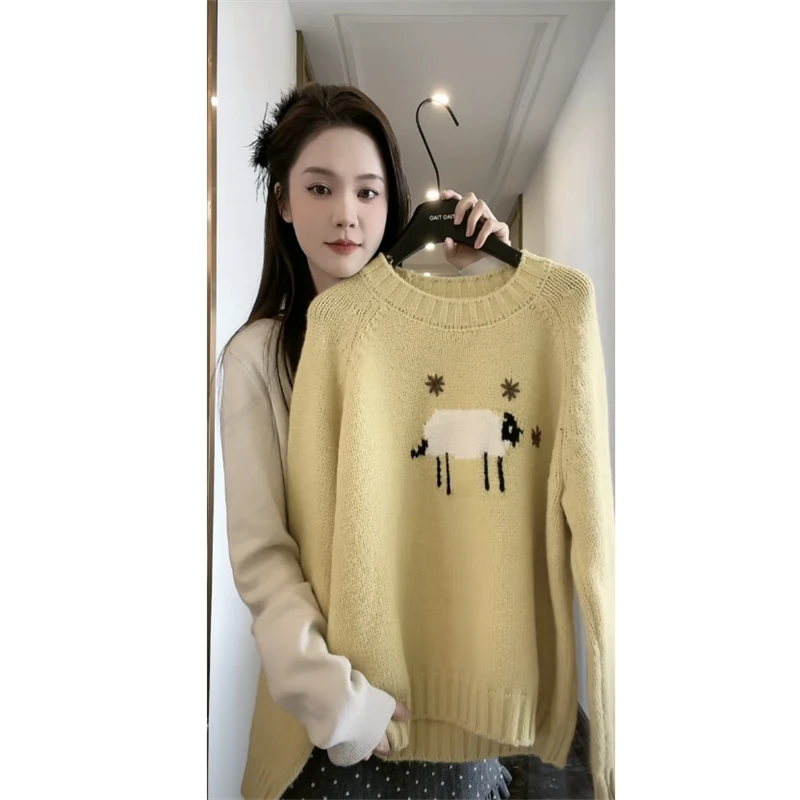 【羊咩咩】秋冬时尚可爱风氛围感毛衣-MY06666