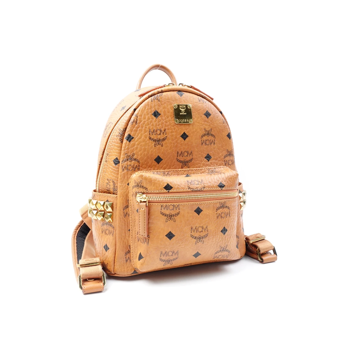 全新未使用 MCM 干邑色小号双肩包/预定链接