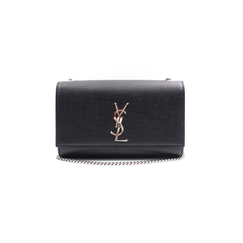 全新未使用 YSL/圣罗兰 安娜专属黑色银标单肩包/H_ZY0000347155