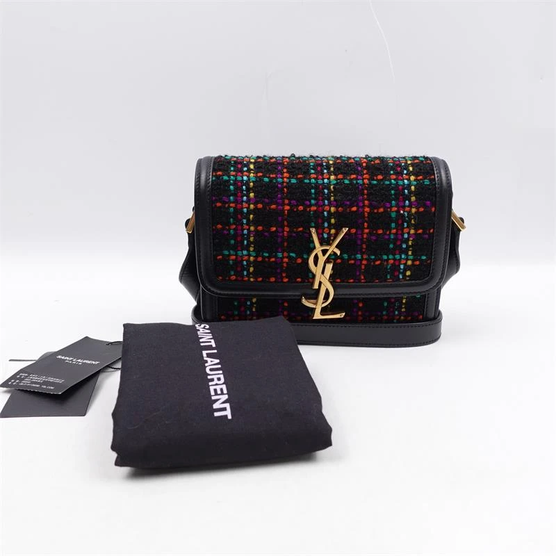 95新 YSL/圣罗兰 彩色线 粗花 单肩包/T_ZY0000257857