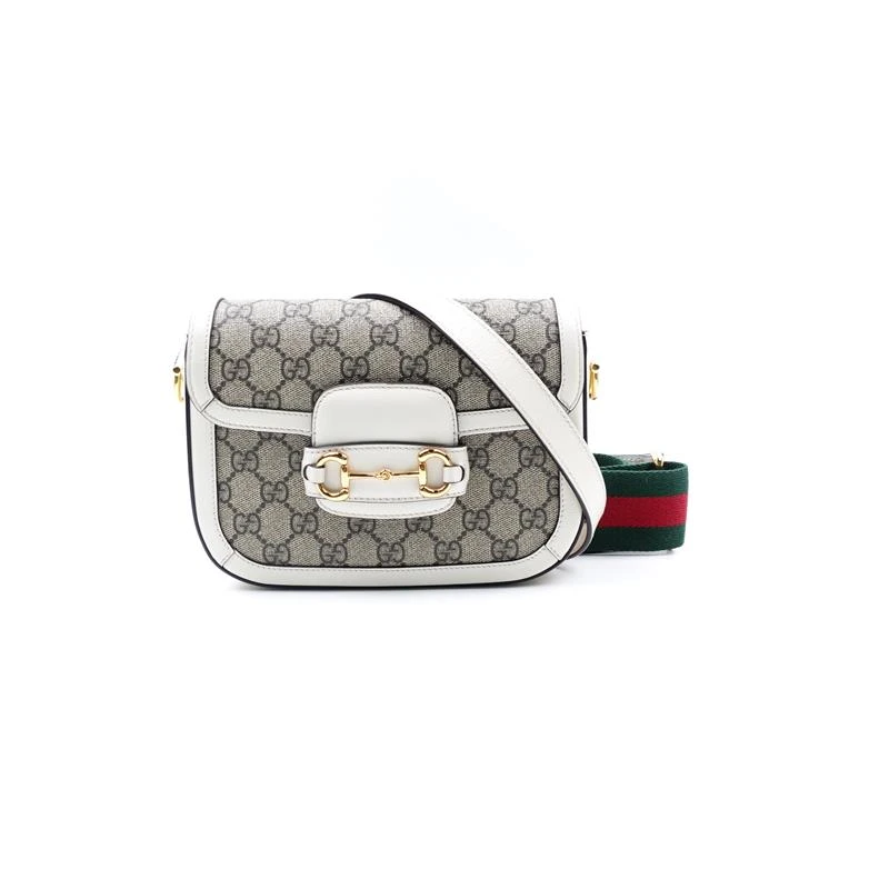 95新 GUCCI/古驰 古驰 1955老花拼白单肩包T_ZY0000393338