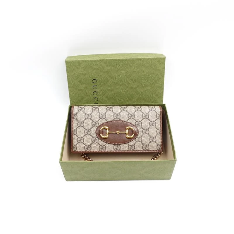 99新 GUCCI/古驰 1955 老花拼棕 woc 单肩包/T_ZY0000349689