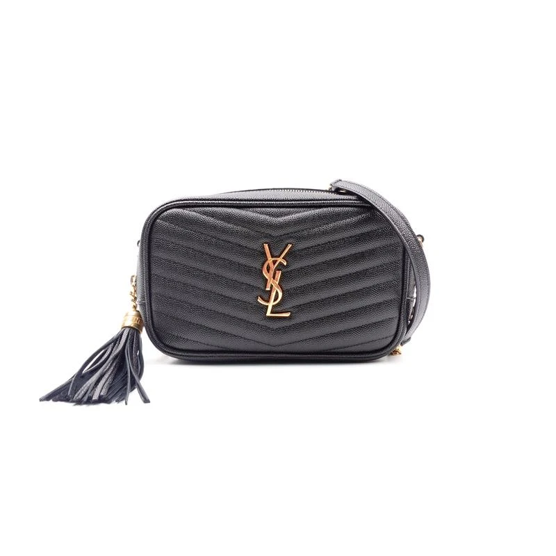 99新 YSL/圣罗兰 Lou Camera黑金V纹相机单肩包T_ZY0000396857