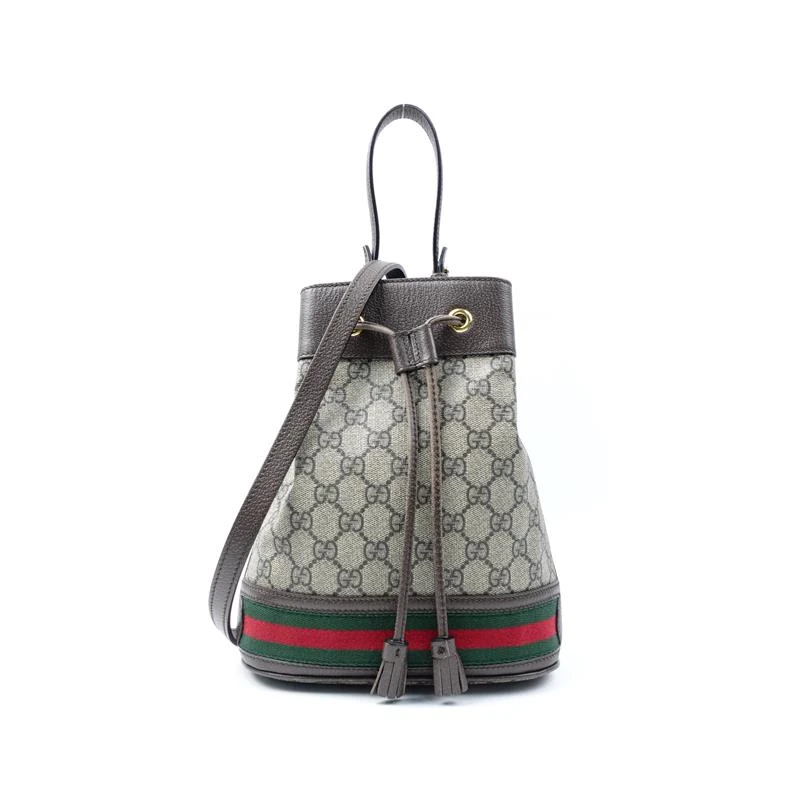 95新 GUCCI/古驰 Ophidia老花拼棕水桶手提单肩包T_ZY0000367533