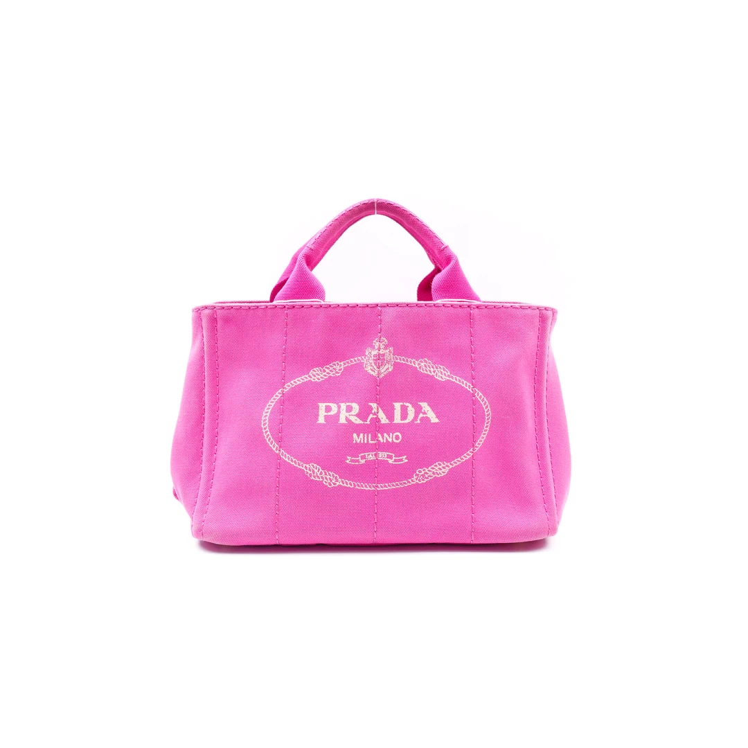 95新 Prada/普拉达 玫紫色手提包 LHJJMXW001