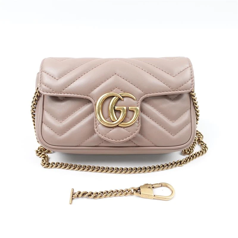 95新 GUCCI/古驰  奶茶色 马蒙 单肩包T_ZY0000339009