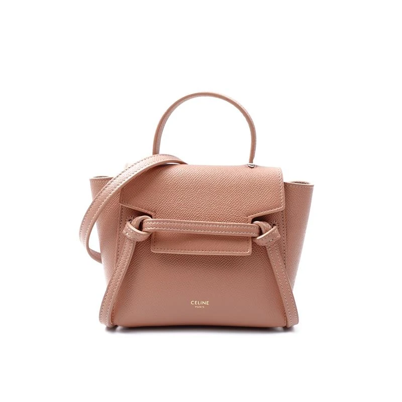 99新 Celine/思琳 赛琳 Belt 粉色手提单肩包T_ZY0000373231