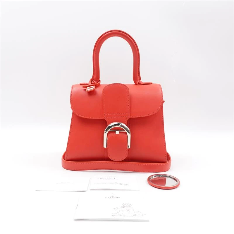 95新 Delvaux/德尔沃 橘红色手提斜挎包/T_ZY0000252685
