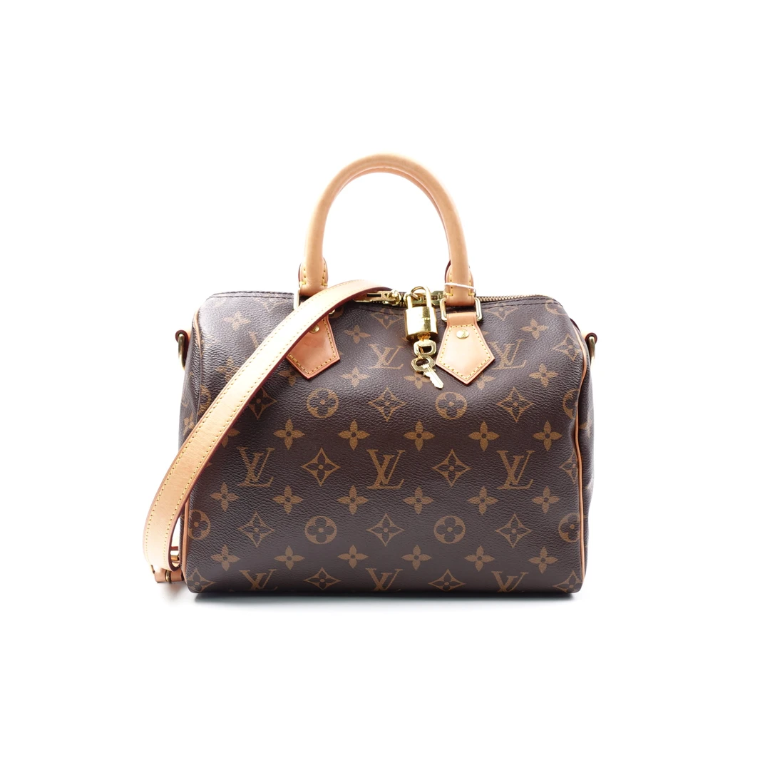 95新 LouisVuitton/路易威登 speedy老花手提单肩包9952605