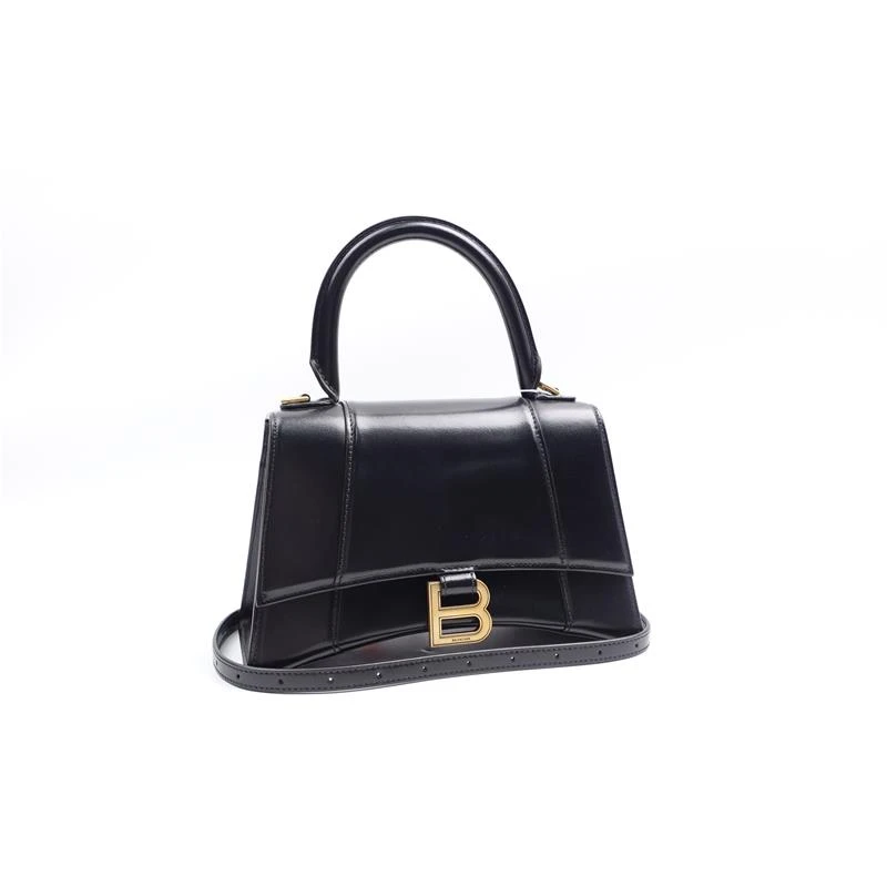 95新 Balenciaga/巴黎世家 黑色金扣牛皮单肩包/H_ZY0000353746