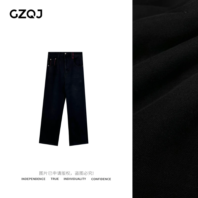 老琴私服【上身必留】加绒时尚休闲高腰直筒显瘦牛仔裤女G8100