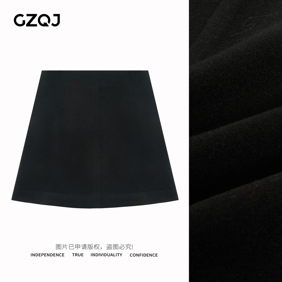 老琴私服【少女秘籍】毛呢半身裙显瘦高腰时尚百搭短裙女秋冬8100