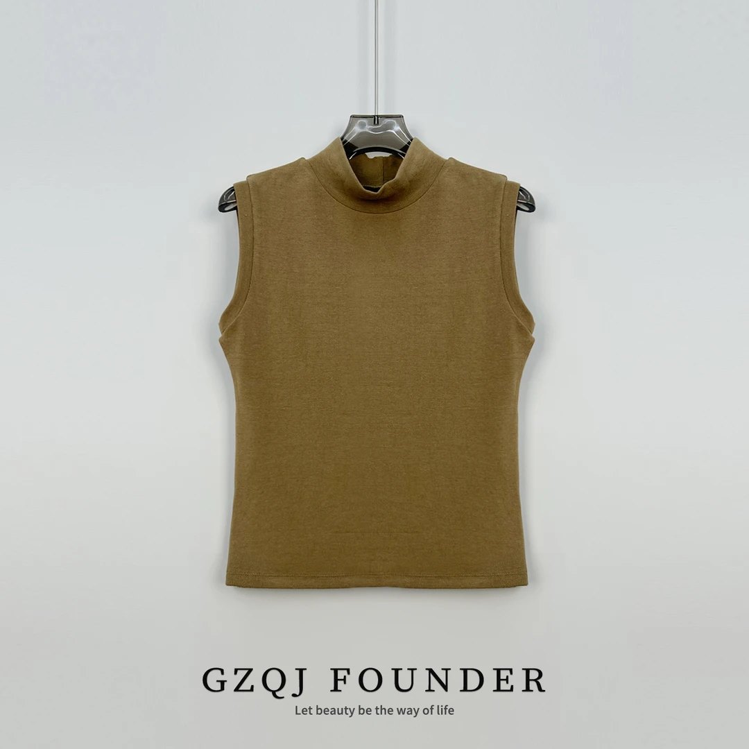 老琴私服【简单爱】小众设计时尚无袖T恤背心 9017