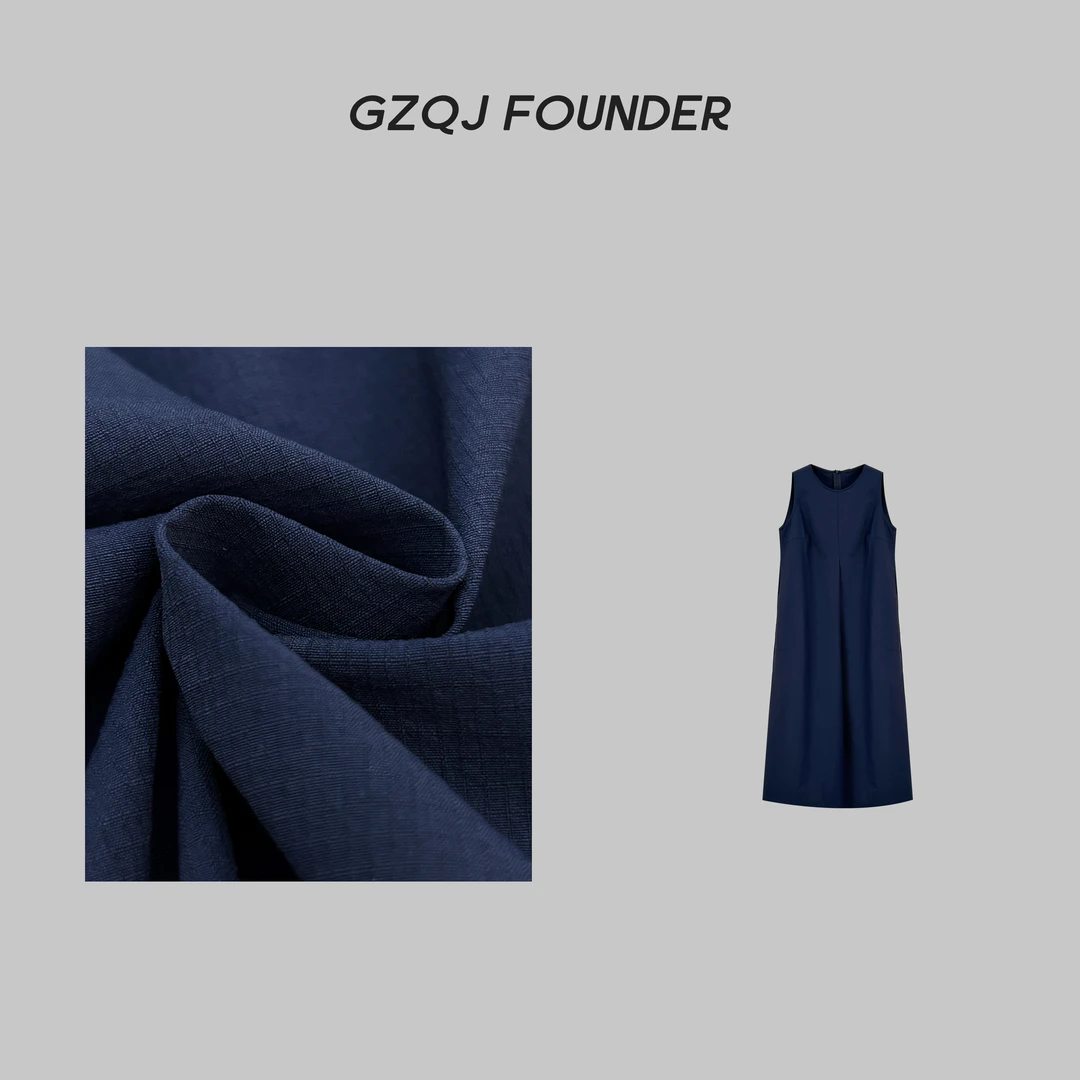 GZQJ 【森罗小女】小众设计感法式中长款宽松背心连衣裙夏季 2007