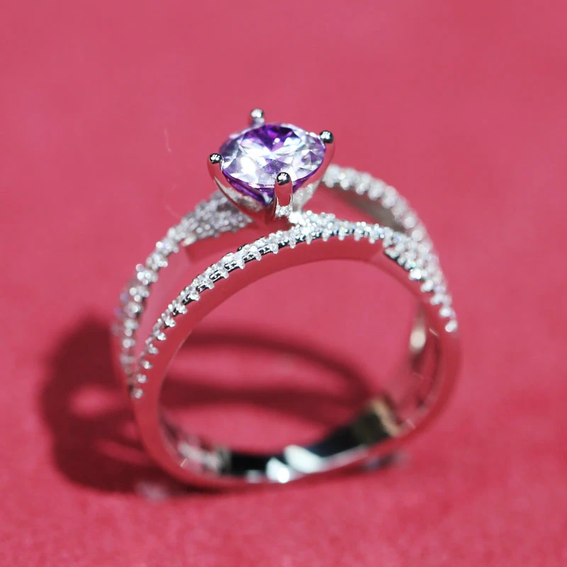 镶嵌1卡三生三世时尚女戒b432