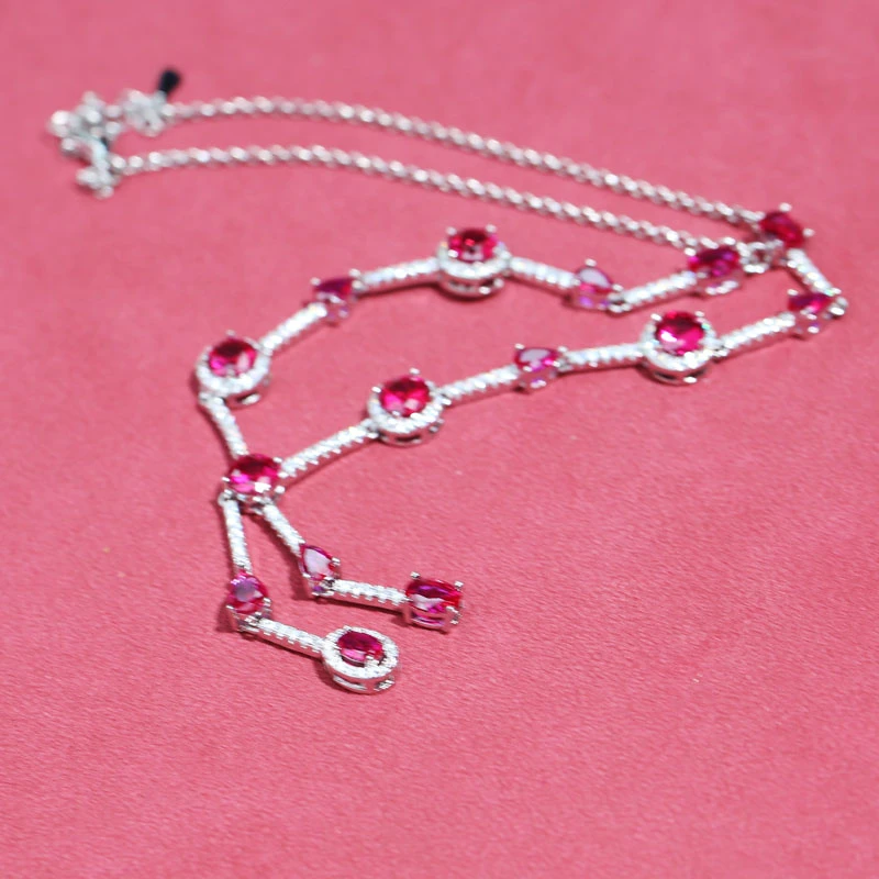 简约定制红色圆包项链x269