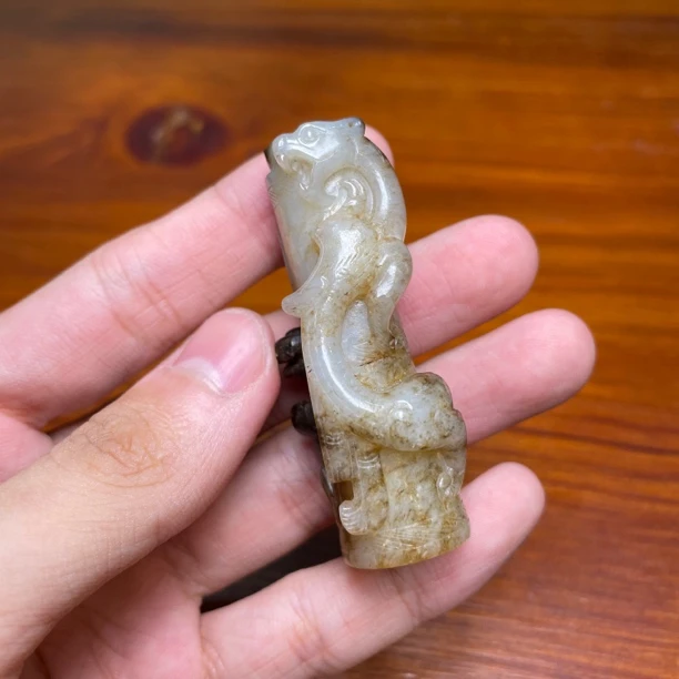 和田玉—龙凤纹玉勒子