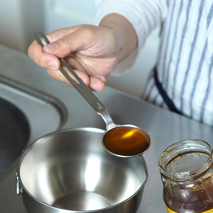 日本制 相泽工房长柄可挂式不锈钢料理计量勺5cc15cc