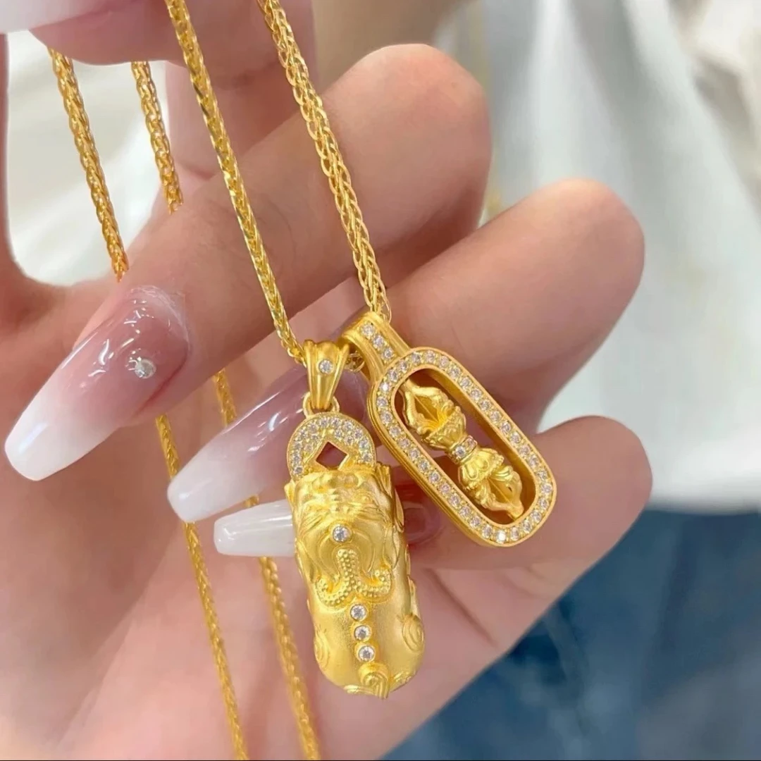 合金项链 x17 点钻貔貅金刚杵叠戴项链 韦雪同款轻奢首饰