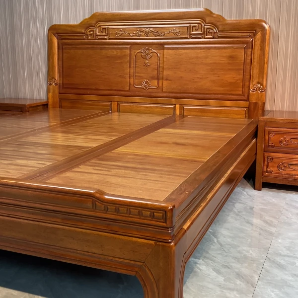 实木大床 古典中式双人床  家用仿古高档实木床 新中式主卧床