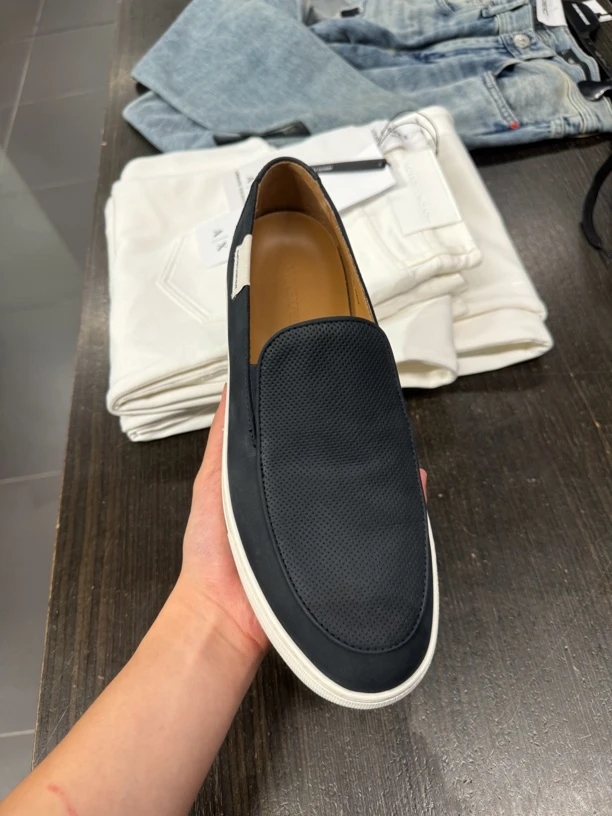 阿玛尼 Emporio Armani 经典休闲鞋一脚蹬 不退换