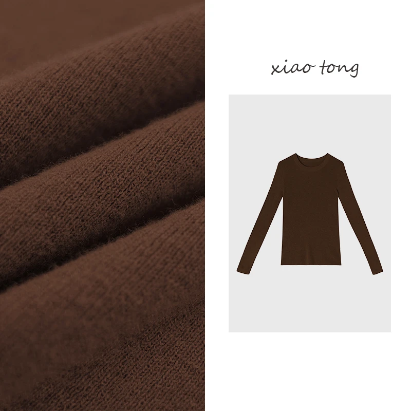 XIAO-TONG【赵露思】圆领长袖100%纯绵羊毛90条