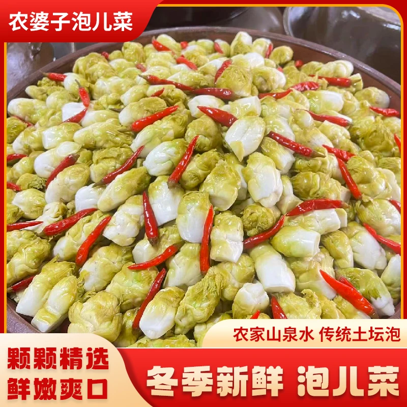 【脆嫩泡儿菜】四川传统老坛泡菜土坛脆嫩爽口泡儿菜500g-F