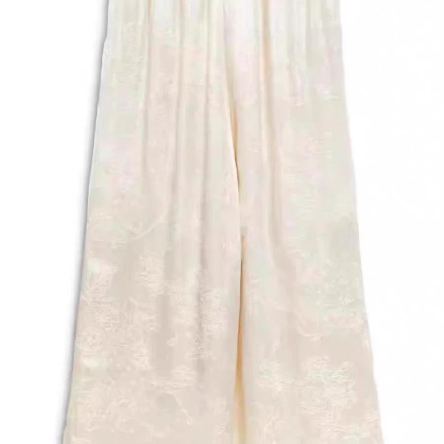 【妤白】典藏老料精工暗纹提花百搭裤子2024B5011-小欢