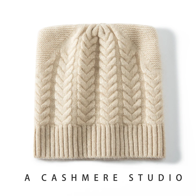 猫耳帽 ZD-666# 山羊绒猫耳帽女方帽包头帽秋冬个性异型帽197