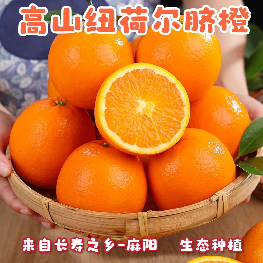【湖南高山纽荷尔脐橙】新鲜橙子整箱10斤应季酸甜脐橙包邮