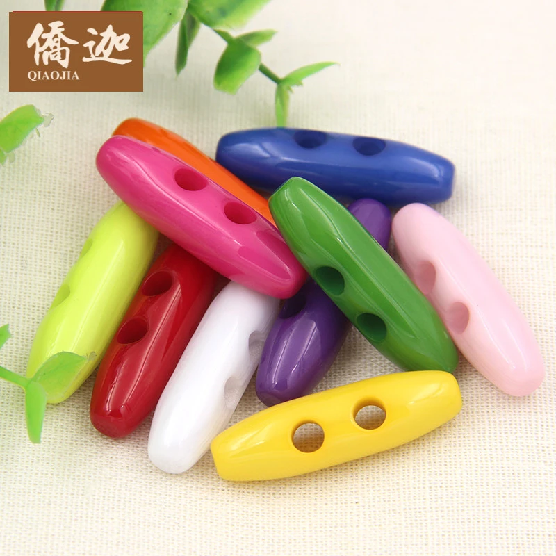 侨迦QJ 彩色橄榄形牛角扣大衣毛衣纽扣羊角钮扣儿童服装扣子