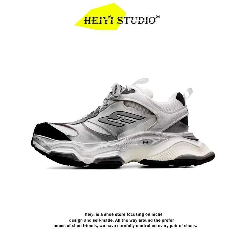 巴黎5XL老爹鞋男女小众cargo炸街做旧厚底运动鞋情侣复古潮鞋