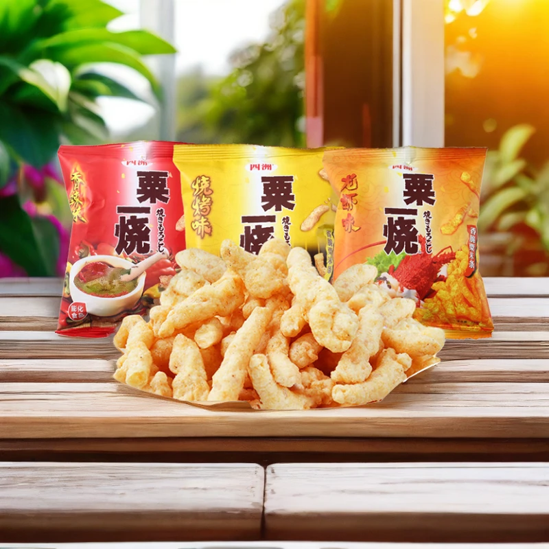 FOUR SEAS/四洲 粟一烧32g膨化原味烧烤麻辣小龙虾味休闲小吃聚会