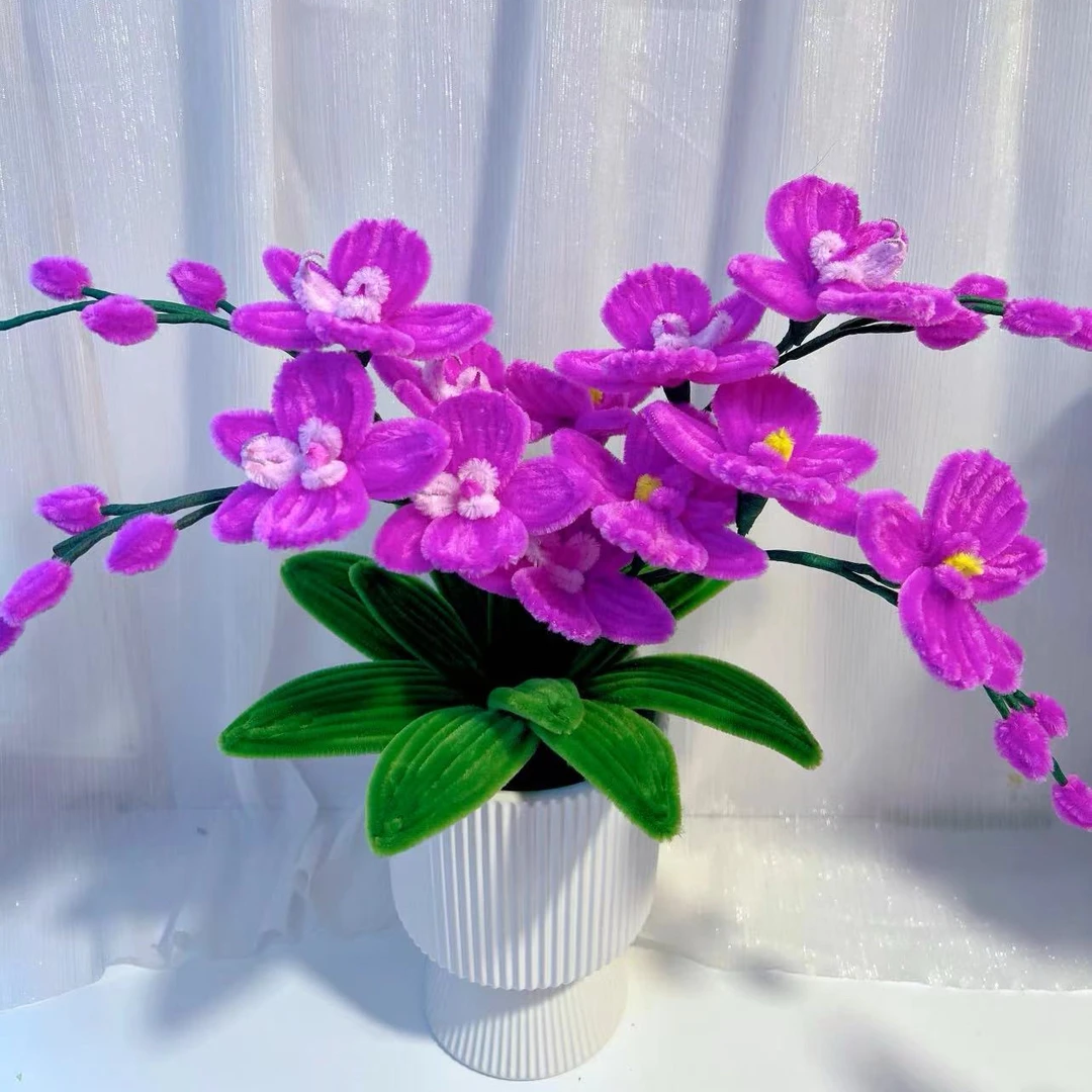 蝴蝶兰扭扭棒手工制作diy立体永生花仿真花材料包